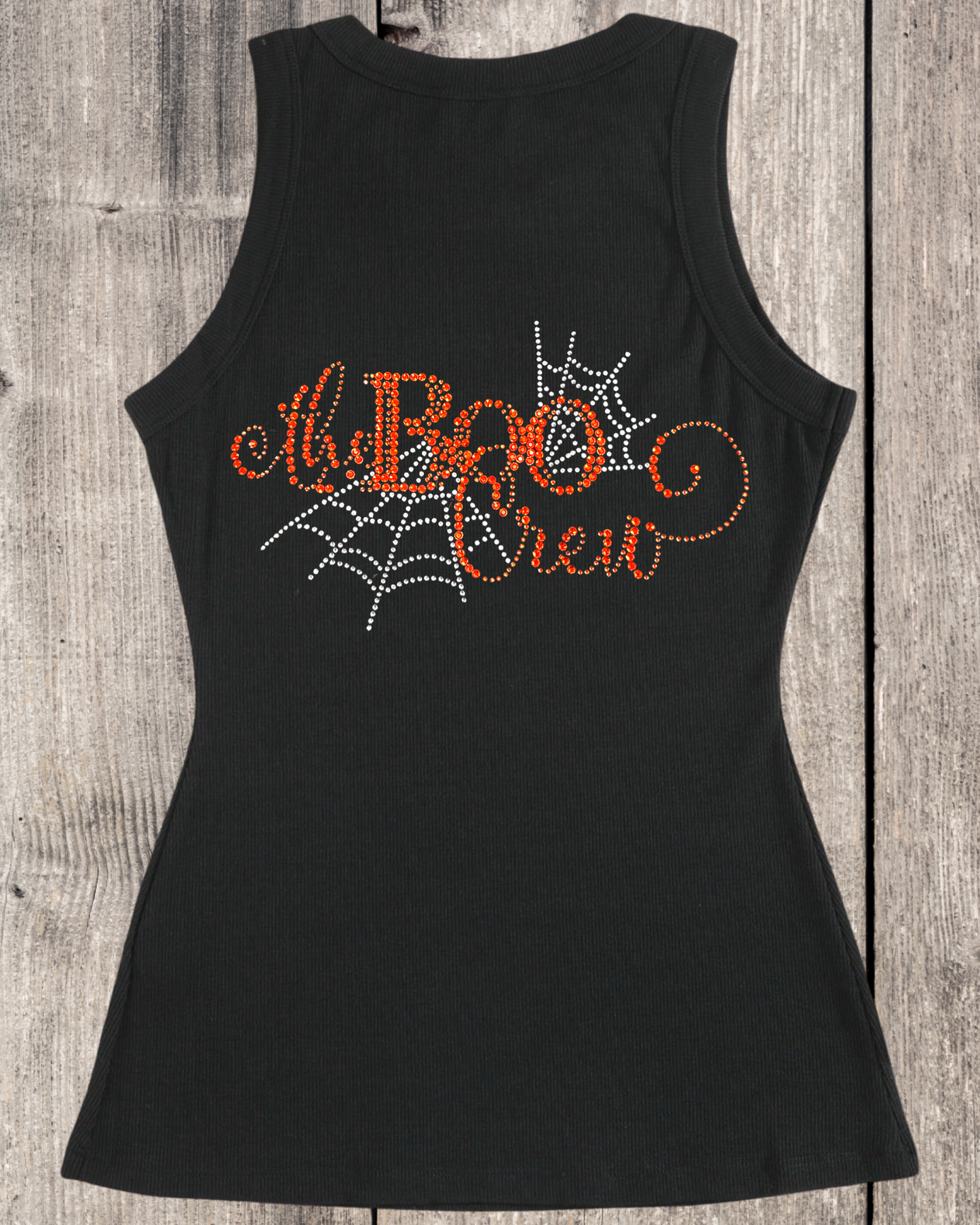 The Boo Crew Rhinestone Ribbed Tank Top