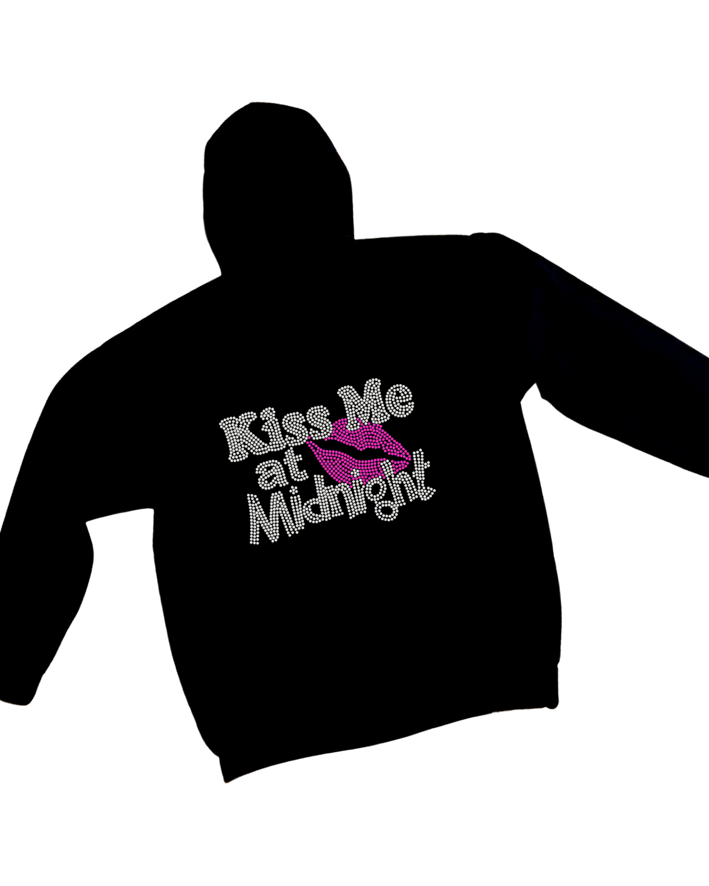 Kiss Me At Midnight Rhinestone Zip-Up Hoodie