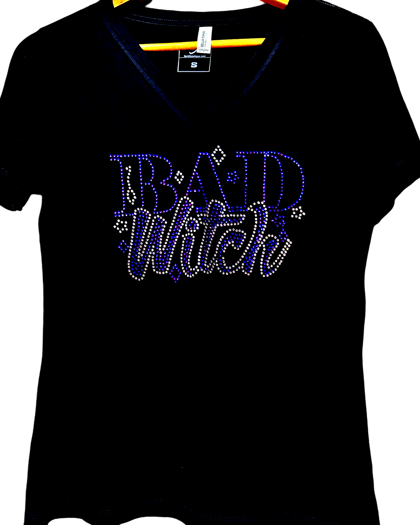 Bad Witch Rhinestone Womens Relaxed Short Sleeve T-Shirt